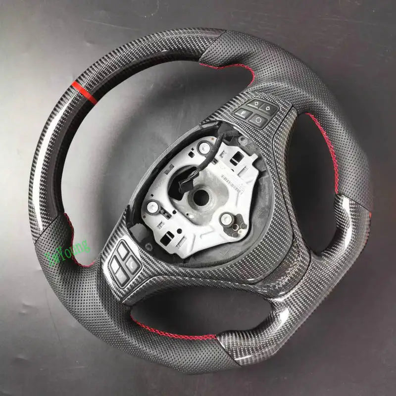 For BMW E84 E83 E84 E87 E88 E89 E90 E92 E93 (With Paddle Shift Holes) 100% Real Carbon Fiber Car Steering Wheel  (No Heated)