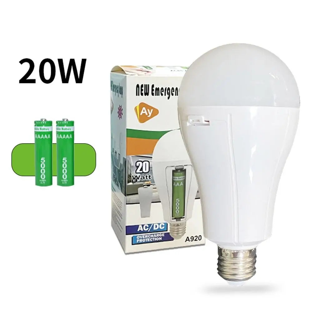 New Flicker-Free LED Bulb Light Portable 20W Emergency Bulb Courtyard Outdoor Bulb Home