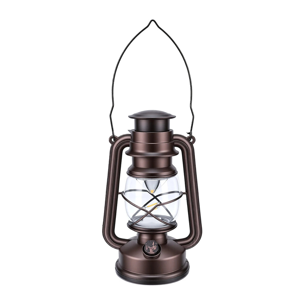 LED Vintage Camping Lantern Battery Powered Retro Camping Light Waterproof Hanging LED Tent Lamp for Outdoor Hiking Fishing