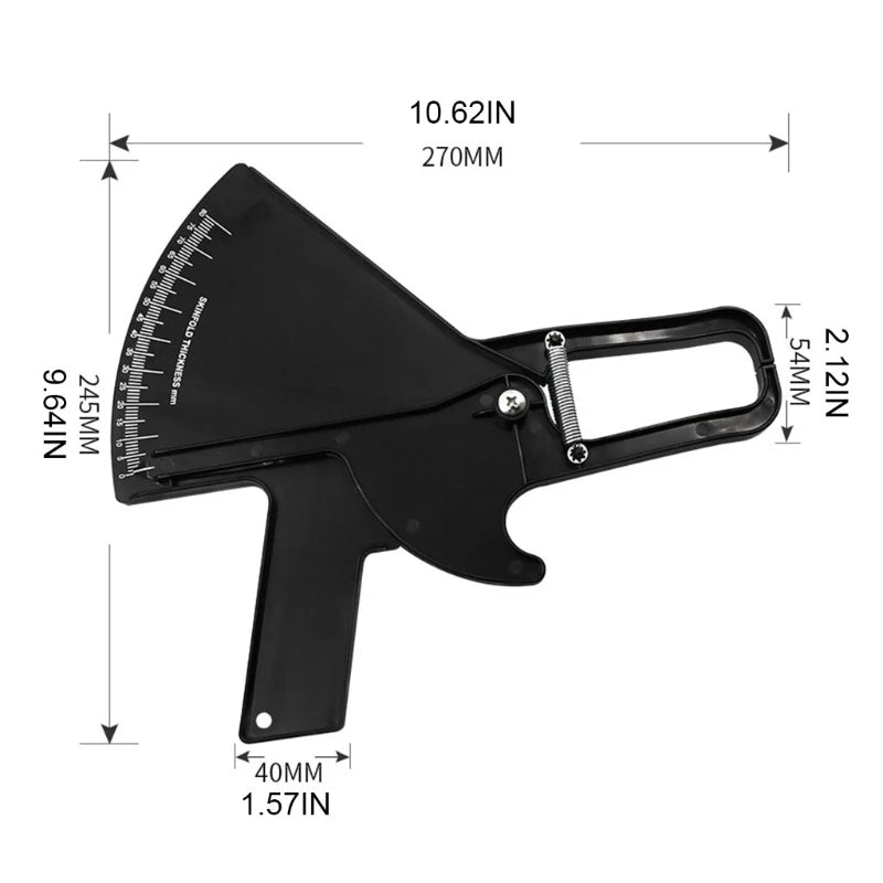Body Fat Skinfold Tester Caliper Analyzer Fitness Clip Measurement Weight Loss