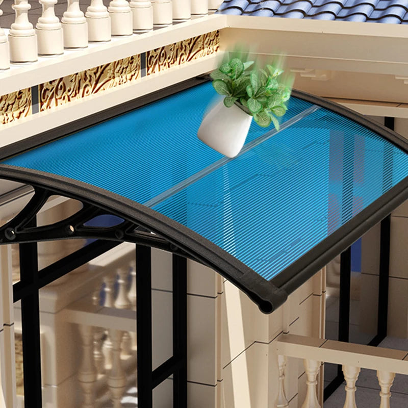 Outdoor Polycarbonate Awning Door Window Canopy Rain Shelter UV Protection Patio Roof Cover with Aluminum Alloy Bracket