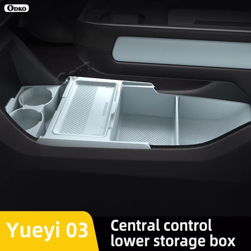 Silicone Storage Box 2025 FOR FAW Bestune Yueyi 03 Center Console Modification Anti-slip Pad Accessories Organizer Decoration