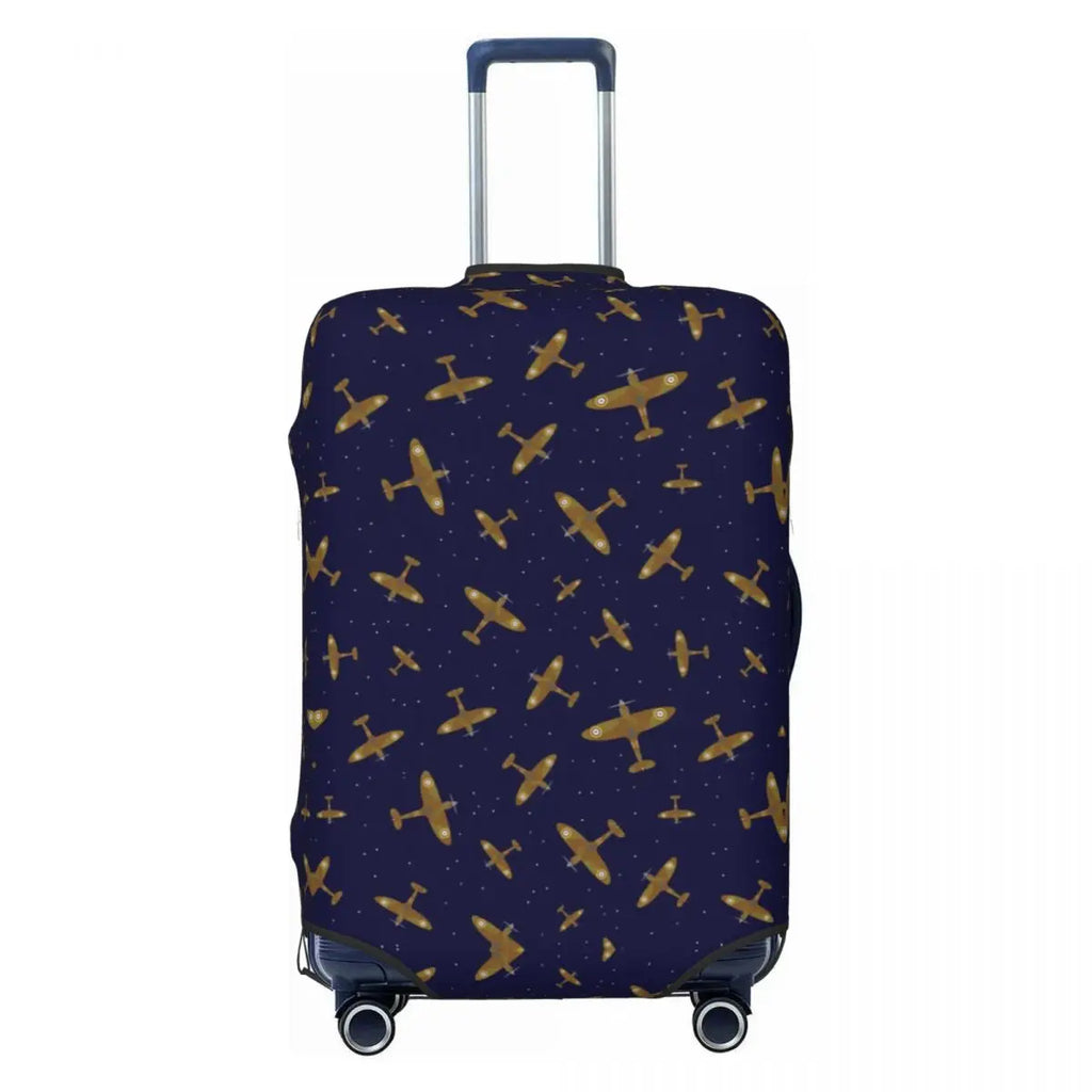 Custom Fashion Airbus Fighter Pilot Luggage Cover Protector Washable Aviation Airplane Travel Suitcase Covers