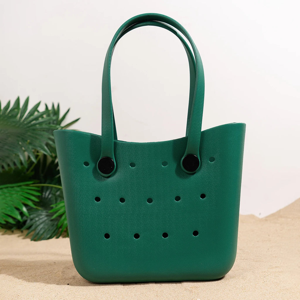 Large Beach Bag Summer EVA Beach Basket Women Picnic Tote Bag Holes Waterproof Handbag Pouch Shopping Shoulder Bag