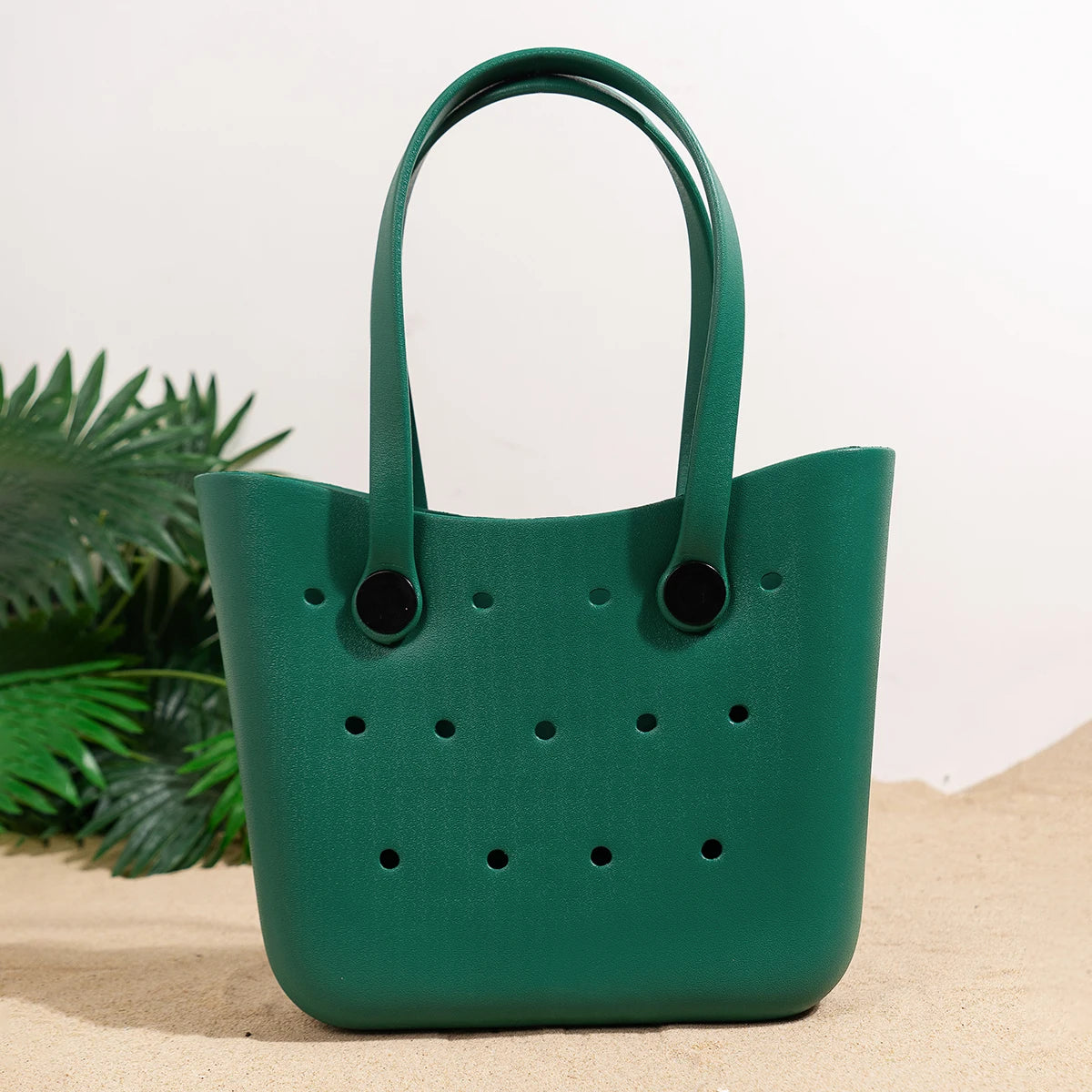 Large Beach Bag Summer EVA Beach Basket Women Picnic Tote Bag Holes Waterproof Handbag Pouch Shopping Shoulder Bag