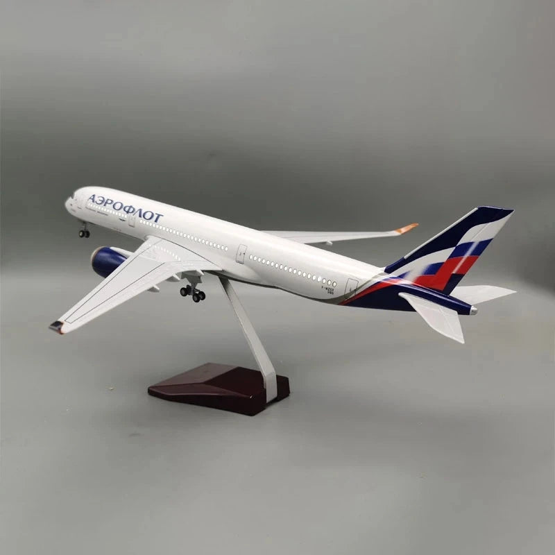 47cm A350 Aeroflot Russian Airways Aviation Model 1/142 Scale Aircraft Diecast Airplane Resin Replica Model Gift Display