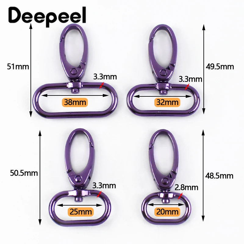 5/10Pcs 20-38mm Metal Hook Buckle for Bag Strap Swivel Lobster Clasp Dog Collar Carabiner Clip KeyChain Fastener Accessories