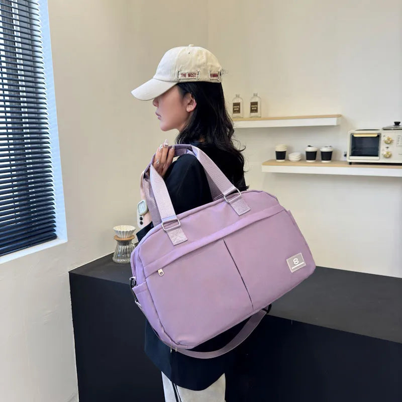 Large Capacity Lightweight Multifunctional Sports Yoga Travel Bag Women's Handheld Fitness Bag Oxford Cloth Breathable Durable