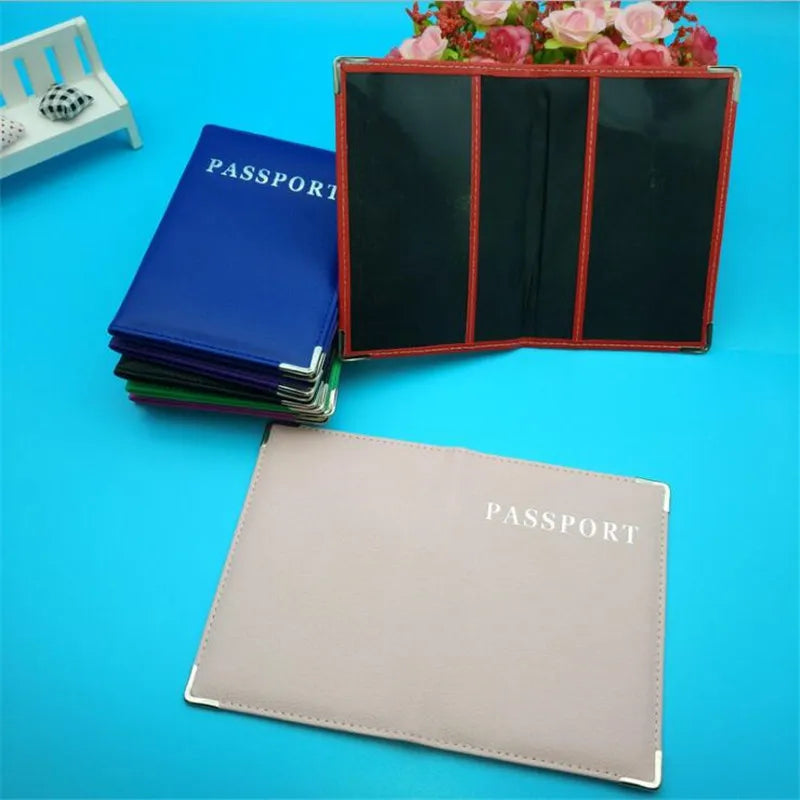 1PC Pink Travel Passport Cover Women Pu Leather Cute Holder Passport Case Lovely Girl Passport Bags Travel Covers for Men Unisex