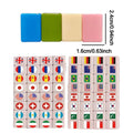 65Pcs Mahjong Board Games Set Tile Interactive Mah Jongg Toy Mahjong Multi-style Pattern Flag Battle Chee Chess Toys for Adult