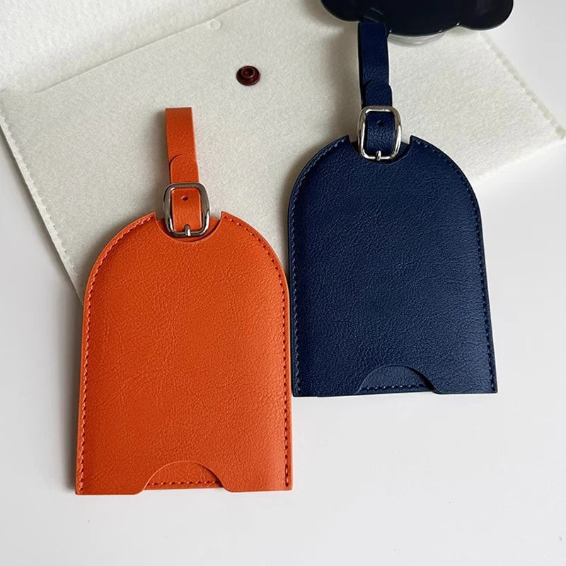 Personalize Initials Luggage Tag Custom LOGO Letter Men Women Suitcase Name Baggage Tag PU Airplane Labels Travel Accessories
