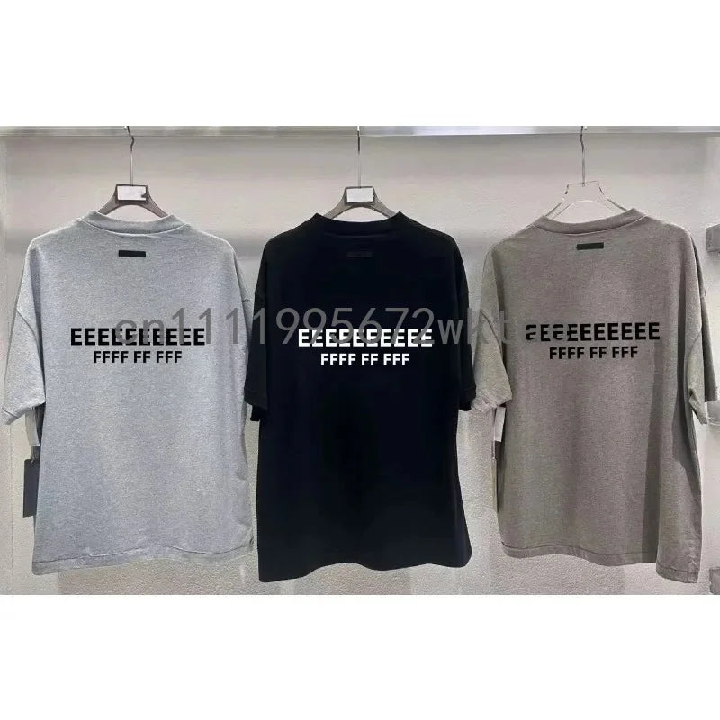 25SS Men's Two Piece Outfit Set Luxury Design Silicone Letter Logo T-shirt Sports Suit High Street Couple Oversized Jogging Set