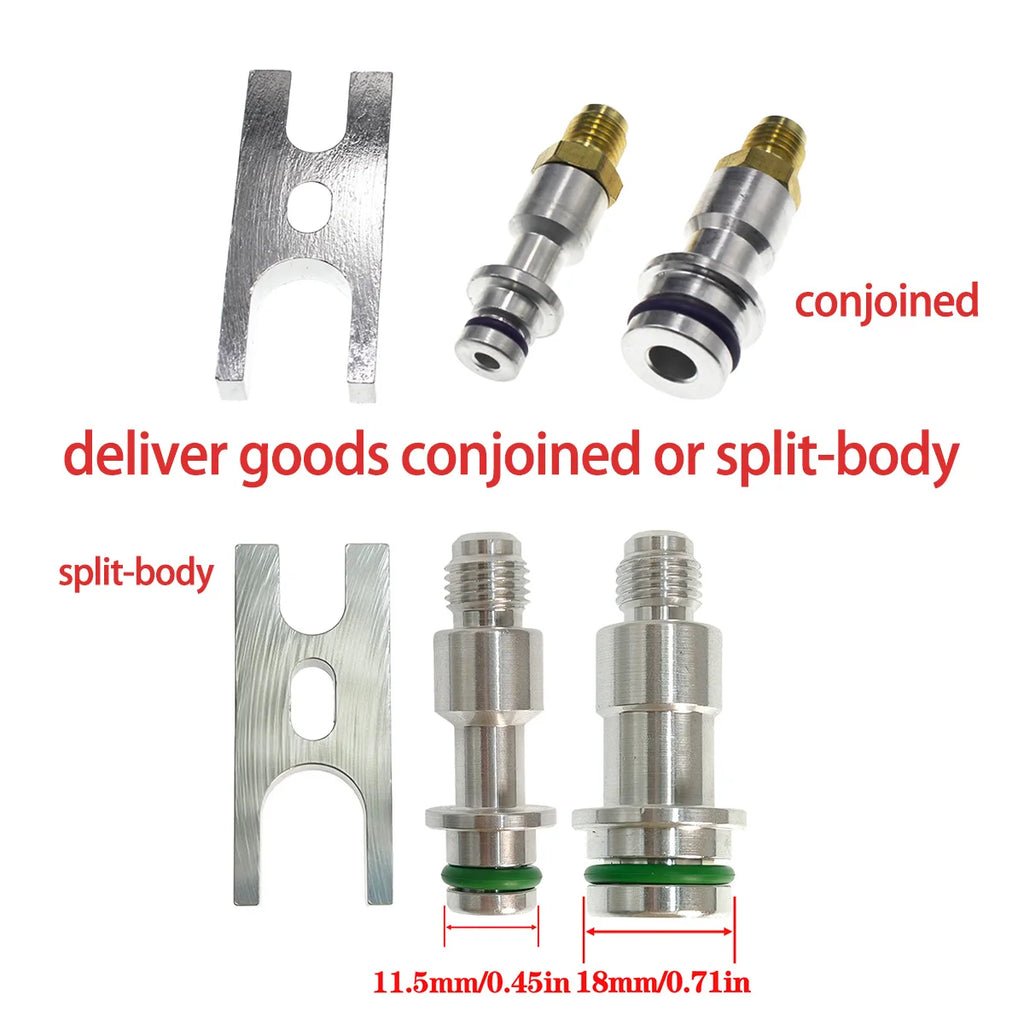 1set Car Air Conditioner Leak Test Plug Stopper Refrigeration Hose Connector Auto A/CPipe Leak Detection Maintainance Tools
