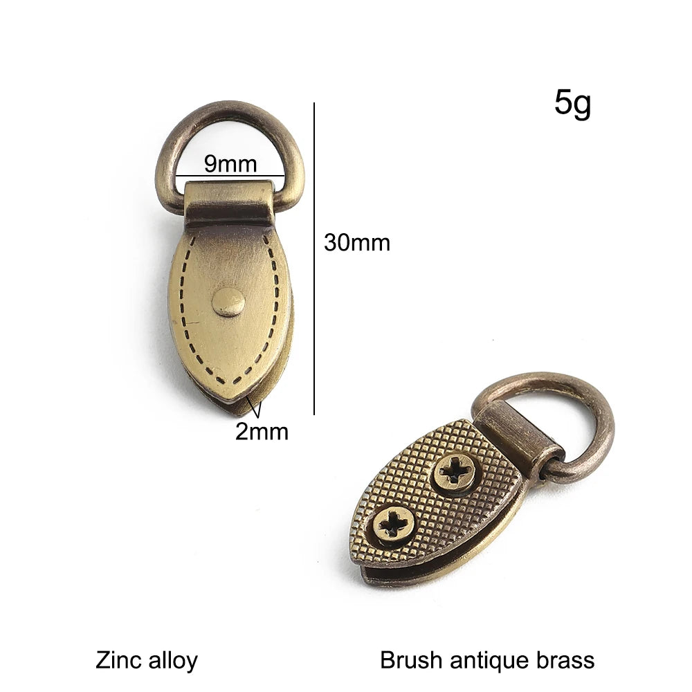 10/40/100PCS Metal O Ring Stud Rivet Screwback Bag Side Edge Anchor Buckles With Screws For Purse Handbag Belt DIY Accessories