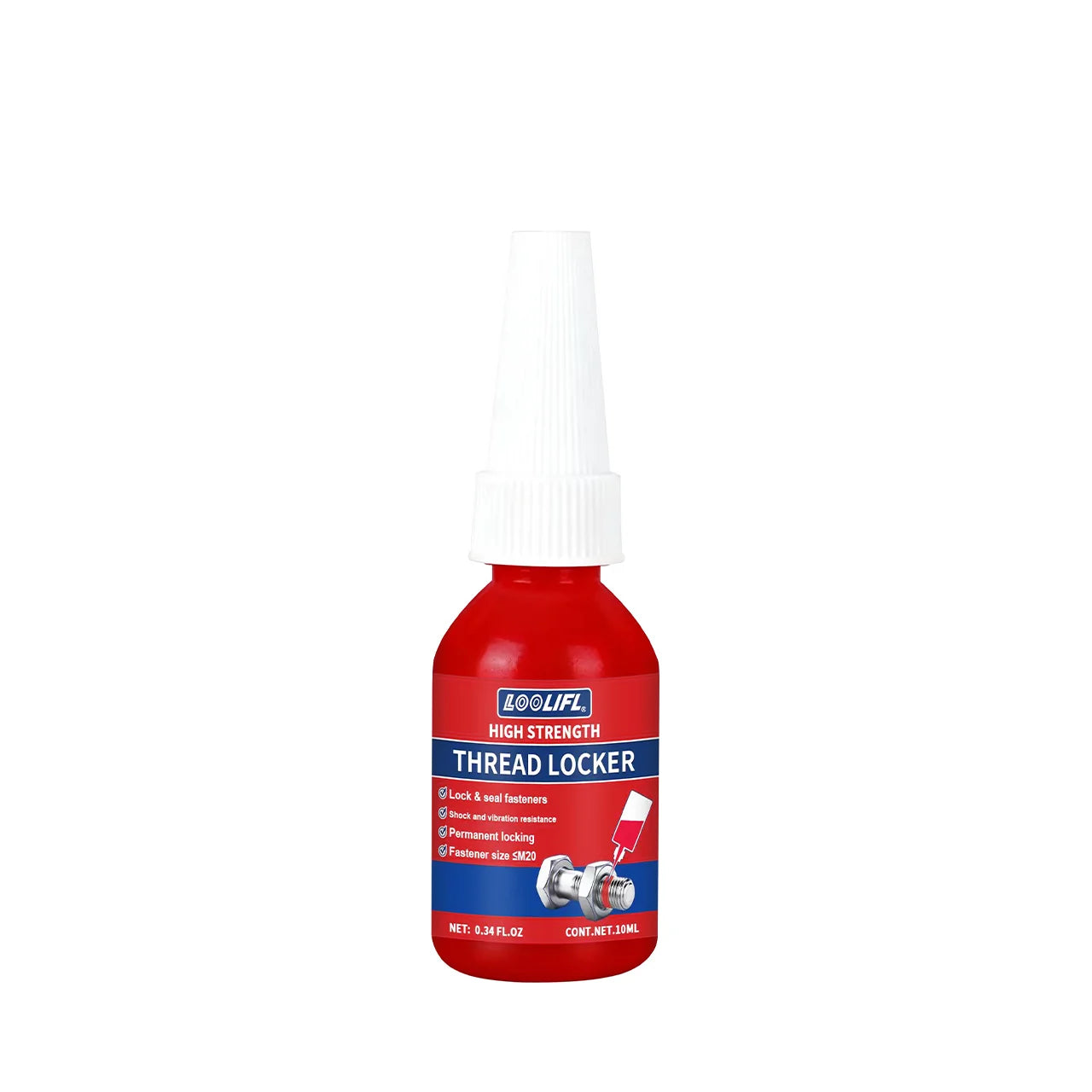 Loolifl243-271 Thread Locking Adhesive, Screw and Nut Sealant, Anti-Loosening, Anti-Vibration, Anti-Rust, Anaerobic Type 10G-50G, Removable and Non-Removable, Pack of Two