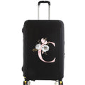 Luggage Case Suitcase Protective Cover Pink Flower Letter Name Pattern Travel Elastic Luggage Dust Cover Apply 18-28 Suitcase
