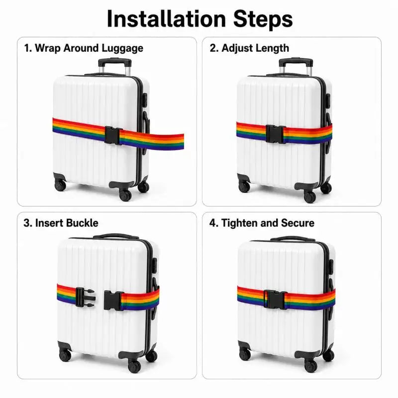 1 pcs nylon Luggage Strap Adjustable Travel Suitcase Buckles Strap Baggage Belt Travel Accessorises Suitcase Packing Seat Belt