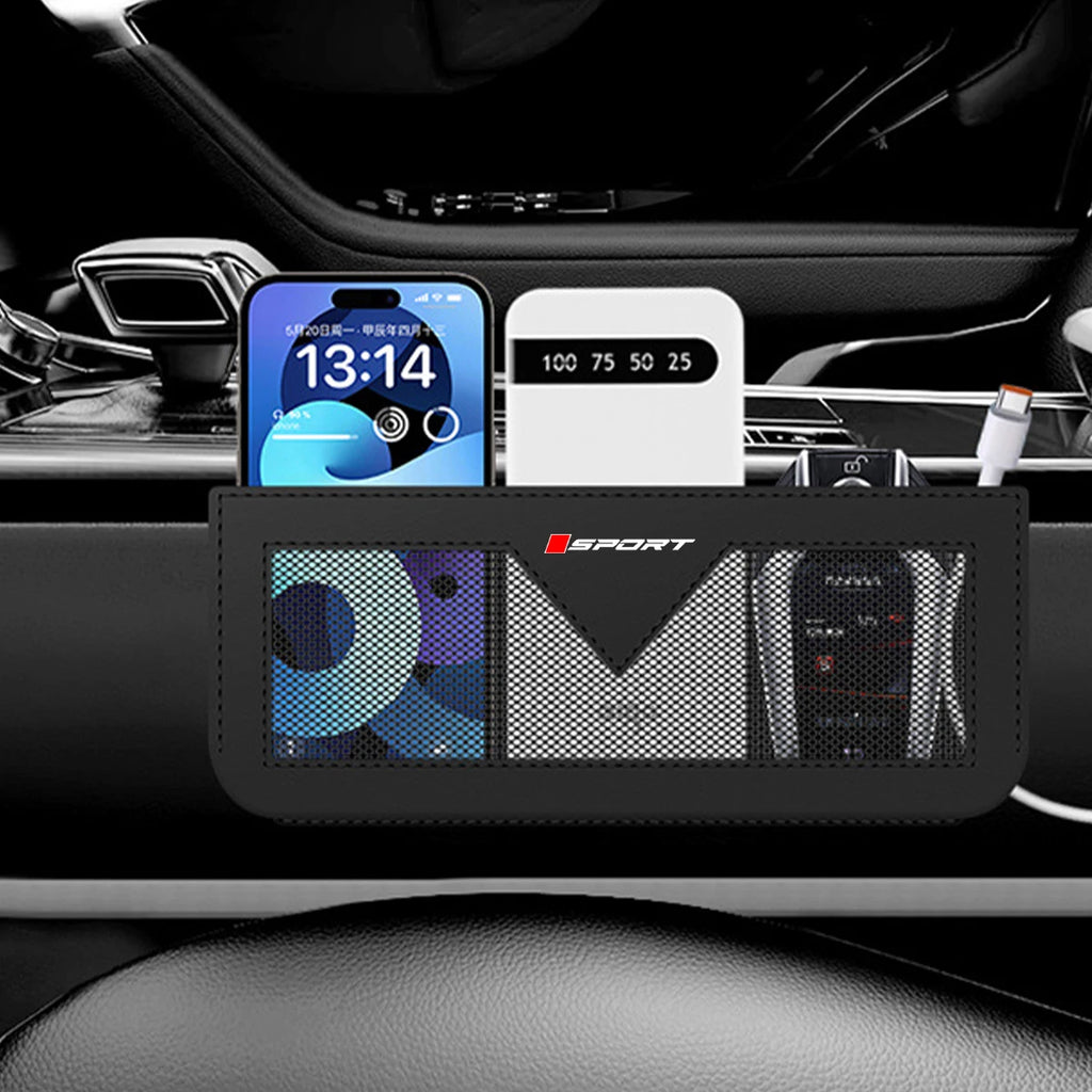 1pc Car Net Pocket Side Clutter Scattered Storage Holder For Toyota For Honda For Mazda For Mitsubishi For Jeep For MG