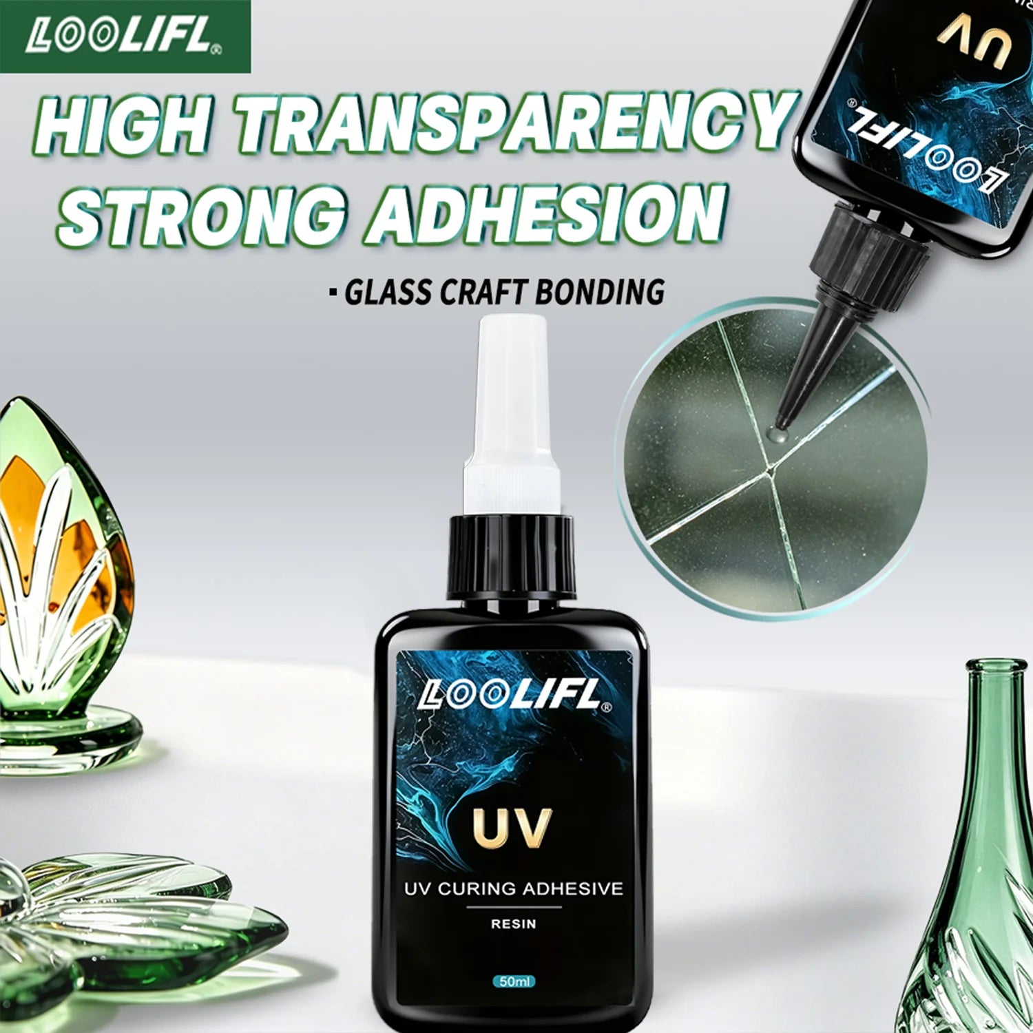 UV Resin Clear Hard Upgraded Crystal Clear Epoxy Resin Up Premixed UV Curing Adhesive Cure for Craft DIY Glass Jewelry Making