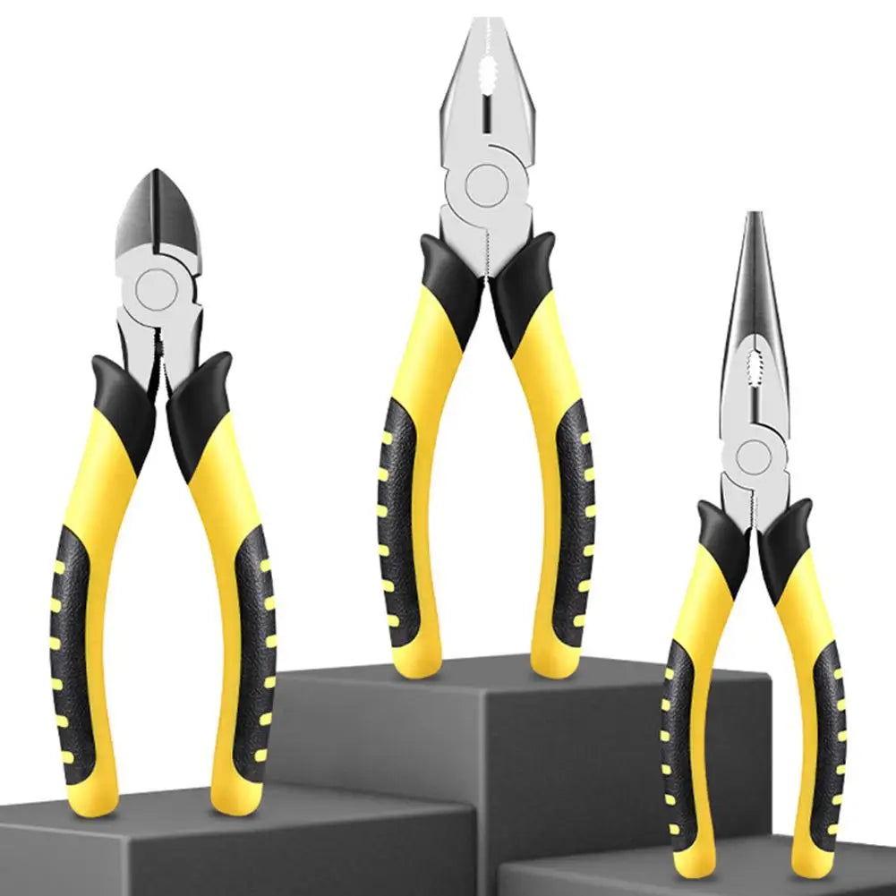 Heavy Duty 6" Combination Long Nose Side Cutter Cutting Pliers Wire Stripping Pliers Multifunctional Electrician Special Tools