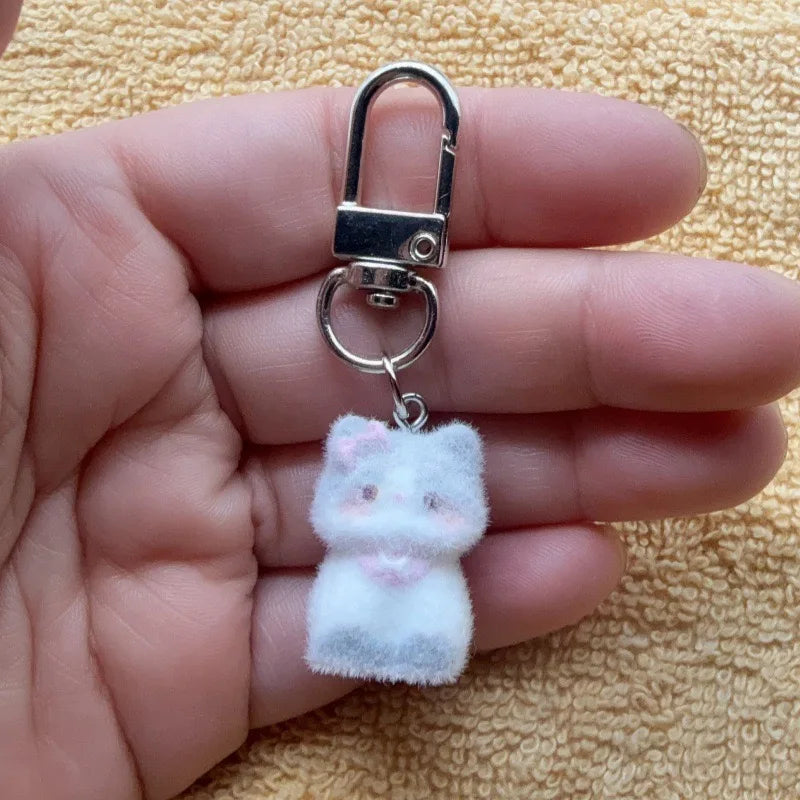 6pcs resin plush cute three-dimensional cat earrings, cat accessories wholesale, versatile jewelry materials