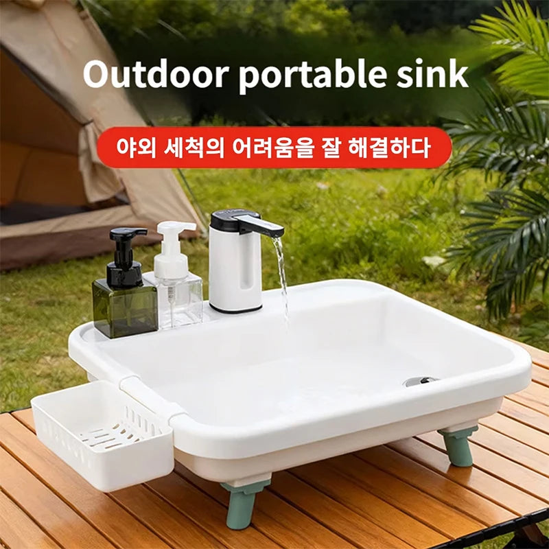 Outdoor Camping Portable Sink Multifunctional Camping Sink With Electric Water Pump Suitable For Outdoor Travel And Family Use
