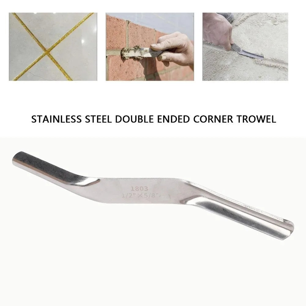 DIY Tool Brick Jointer Tool Double Ended Stainless Steel Tile Joint Trimmer 1/2 Inch Head 5/8 Inch Head Grout Caulking Tool