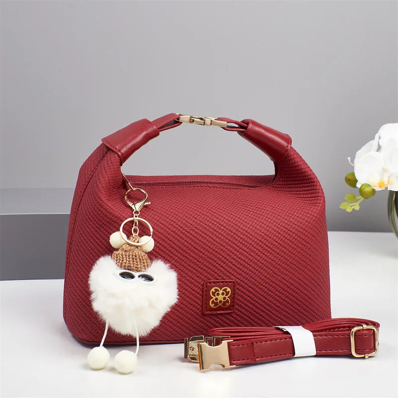 women's bag 2026 Popular crossbody pillow bag with cartoon accessories small square bag