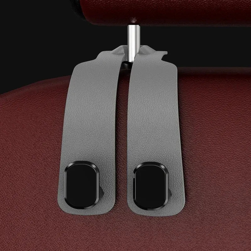 Universal Car Seat Back Hook Organizer - Heavy Duty Hanger for Bags, Coats and Groceries