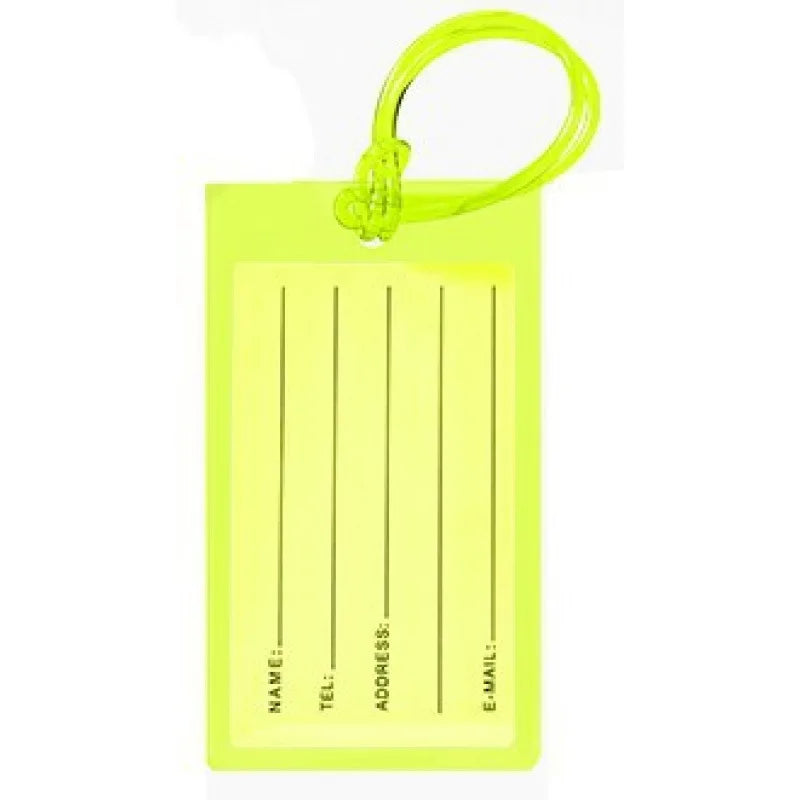 PVC Fluorescent Colorful Luggage Tag Holder Boarding Pass Travel Tag Card Cover Aircraft Anti Loss Hang Tags