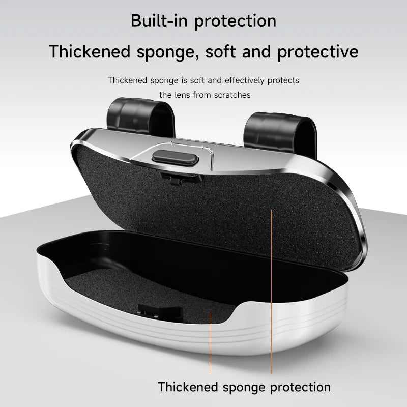 1pc car sunshade, glasses clip, ticket box, multifunctional storage glasses box, scratch resistant glasses storage box