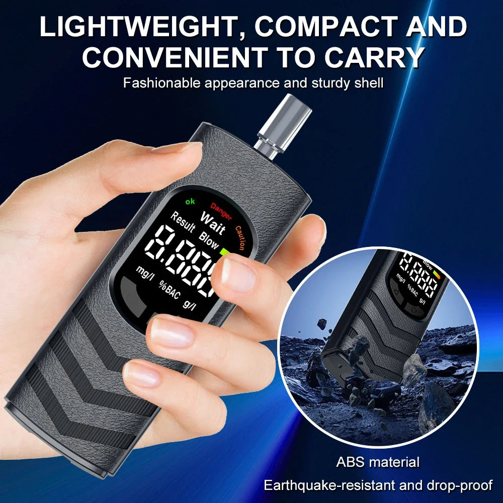 1 Pc Digital Alcohol Tester Professional Alcohol Detector Breathalyzer Police Alcotester LCD Display Drunk Driving Test for Home