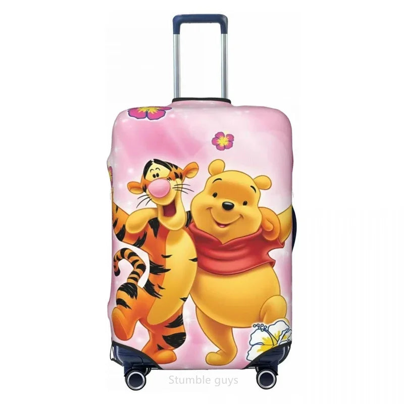 Travel Suitcase Cover Bear Pattern Elastic Material Fits 18-32 Inch Luggage Durable Anti-Scratch Dustproof Washable Protector