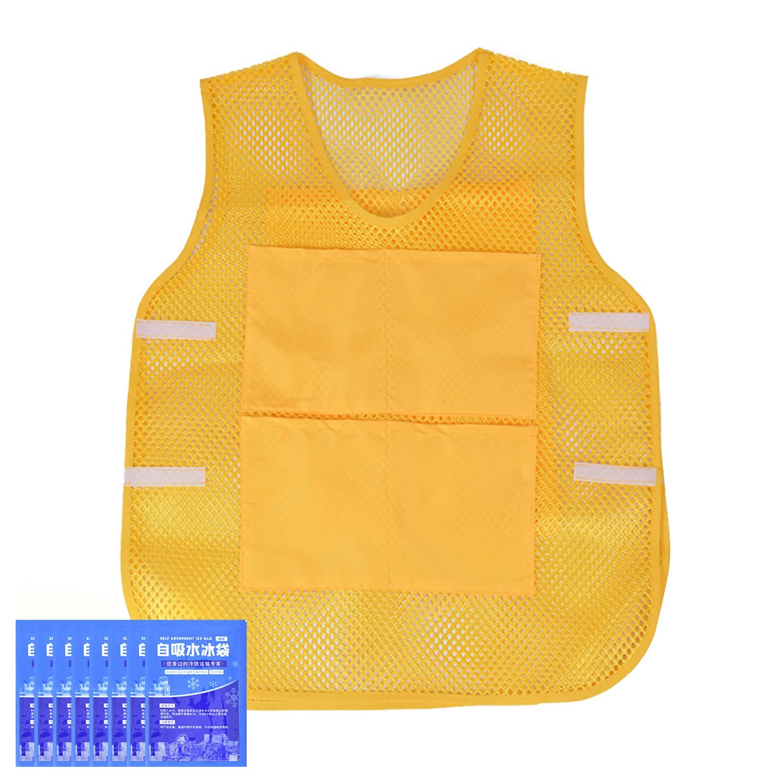 Ice Cooling Vest With 8 Gel Ice Packs Lightweight Breathable Cooling Jacket Summer Work Vest For Construction Workers Gardening