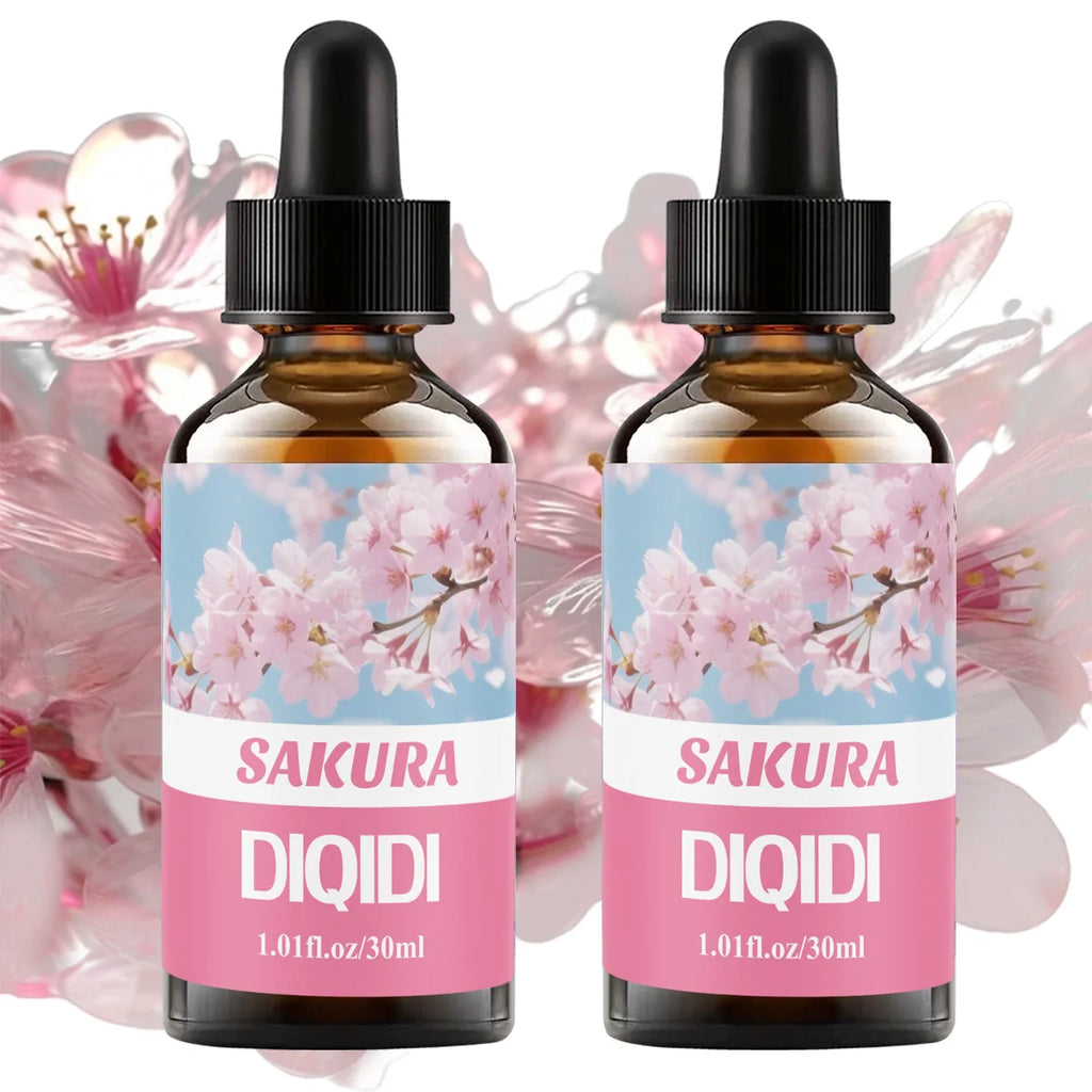 2Pcs Sakura Essential Oil Set, Christmas Essential Oil, Aromatherapy Home Fragrance Oil, Diffuser, Humidifier, Multi-Function