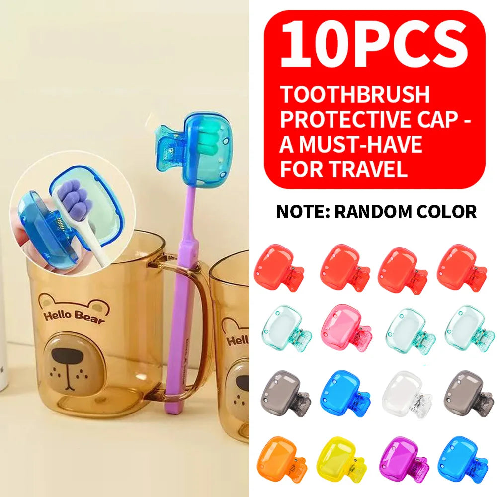 10PCS - Toothbrush Protective Cap - Toothbrush Head Storage Box - Essential for Travel - Affordable and Worth Purchasing