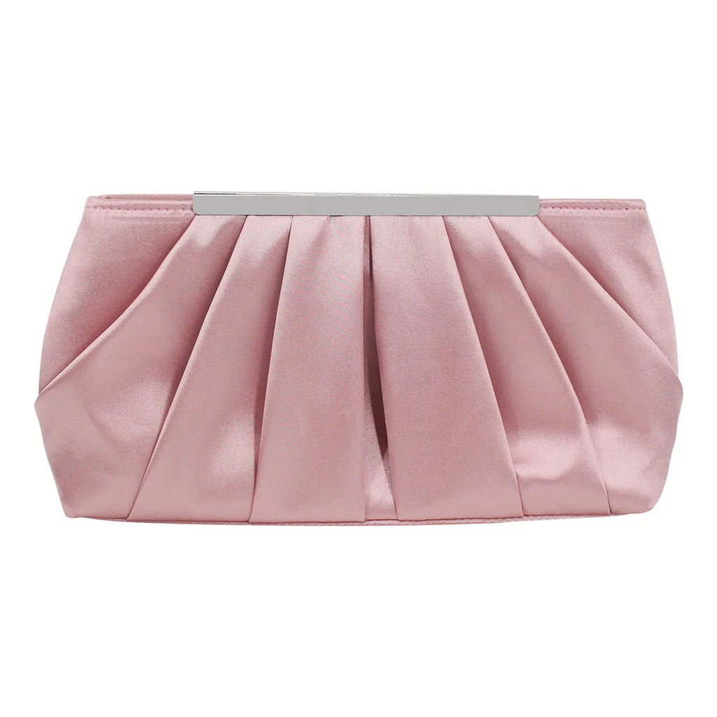 European and American pleated silk polyester dinner bag, simple and generous ladies hand bag, large capacity ladies bag