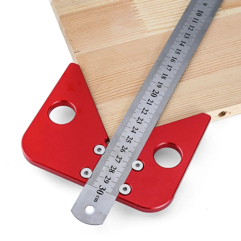 Woodworking Center Scribe 45/90 Degree Angle Line Gauge Wood Ruled Carpenter Marking Ruler Center Finder Line Gauge