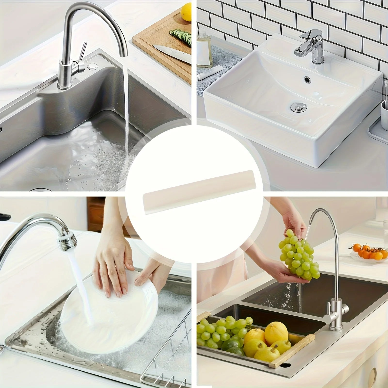 Silicone Sink Baffle Splash Proof Guard Protect Clothes From Splashing Water For Washing Dishes And Vegetables Kitchen Supplies