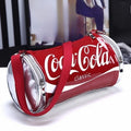 2026 New Y2K Classic Print Barrel Crossbody Bag Women Fashion PVC Transparent Shoulder Bag Funny Soda Can Shape Purse