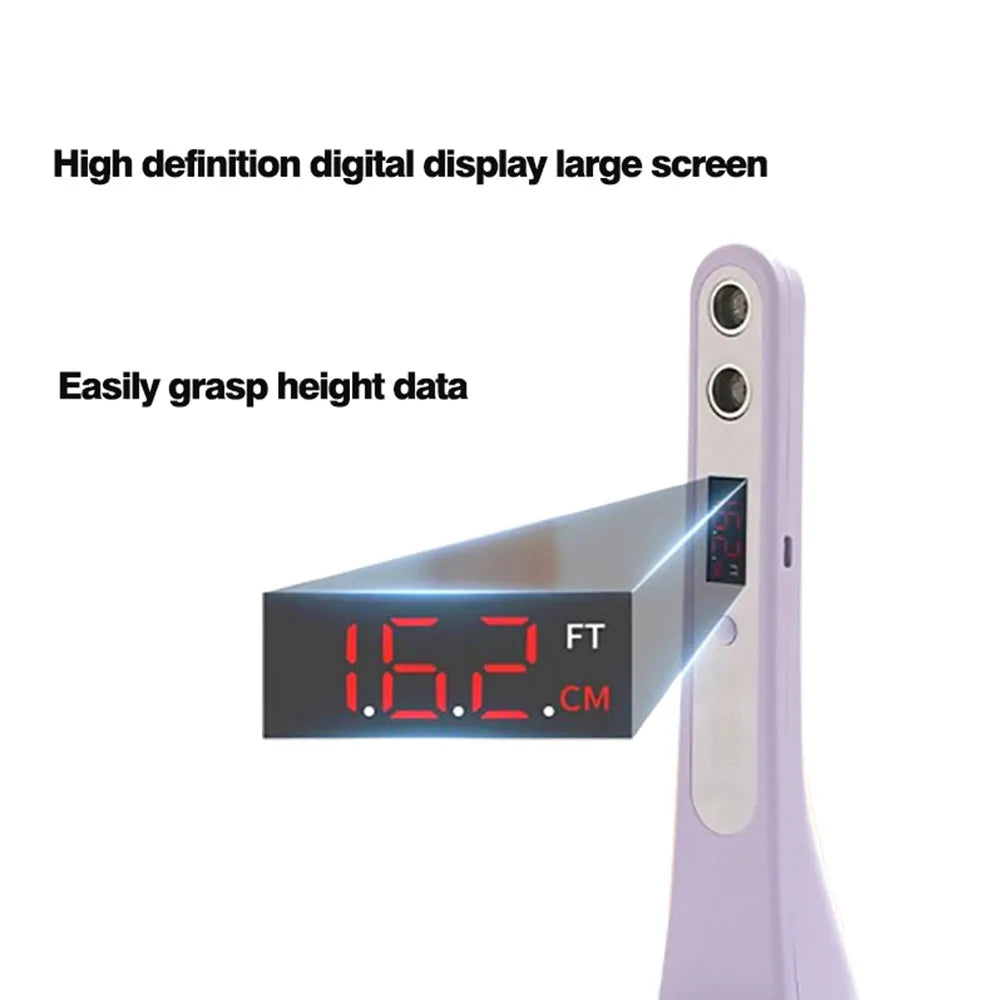 Ultrasonic Height Measurement Ruler LED Digital Accuracy Stadiometer Device Portable Height Measuring Tool for Adult Kids