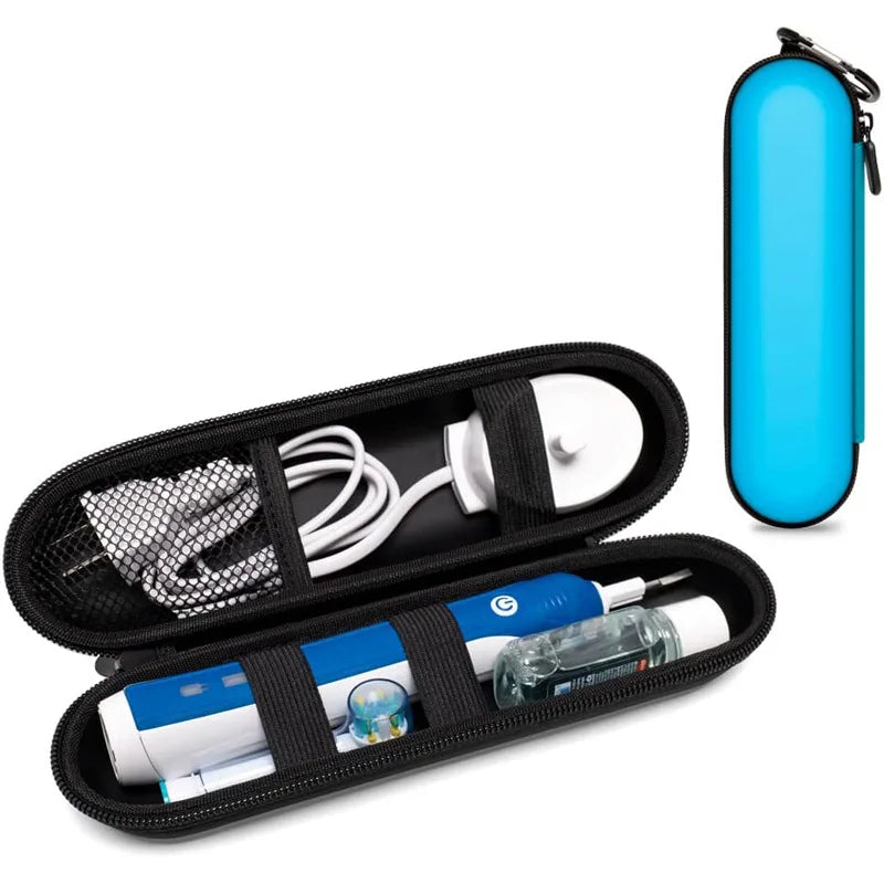 EVA Electric Toothbrush Travel Case, Shockproof & Waterproof Storage Organizer with Large Capacity for Brush & Heads