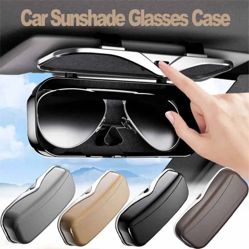 Multifunctional Car Sun Visor Glasses Holder, Portable Eyeglass Storage Box
