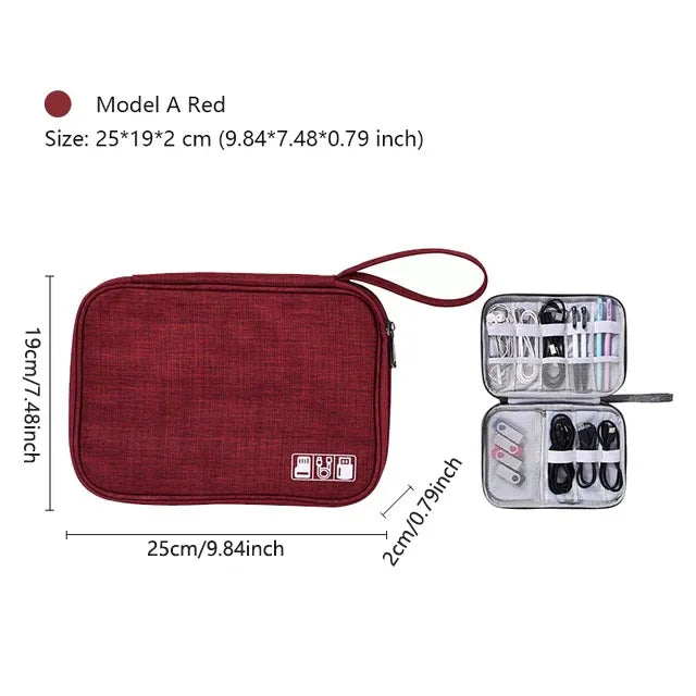 Travel Cable Bag Portable Digital Storage Pouch Waterproof Electronic Accessories Storage Bag Travel Cable Organizer Bags