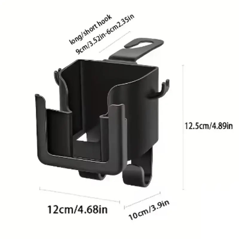 Multifunctional Car  Cup Holder with Rear Hooks Phone Mount Storage Rack