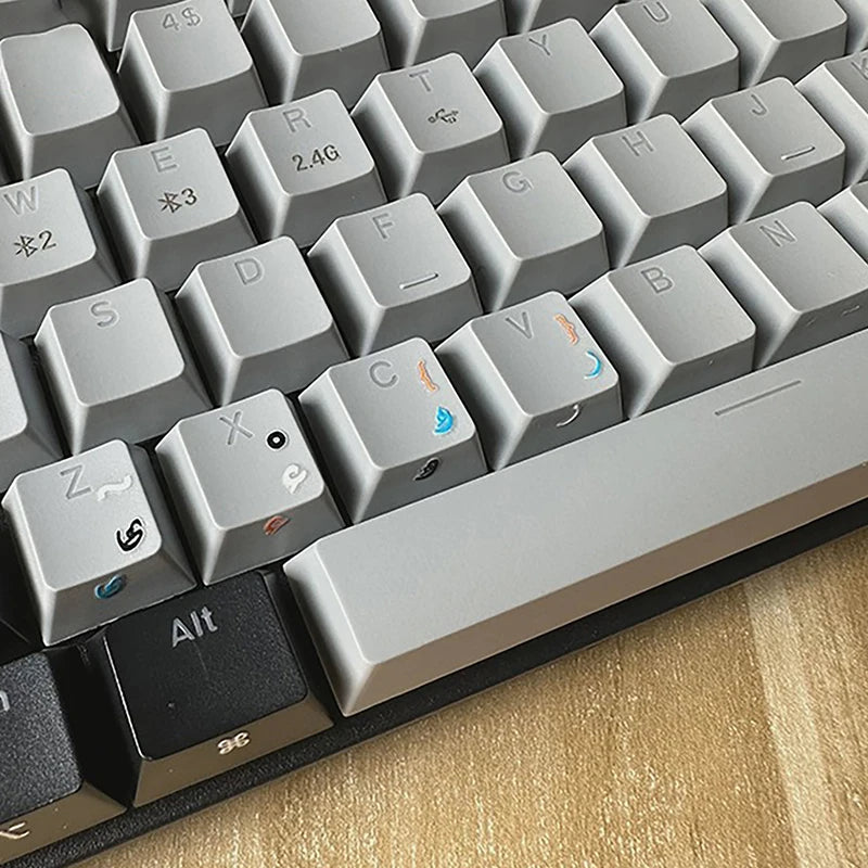 Dependable Arabic Tear-Off Film Universal Keyboard Sticker; Single Film with Side Engraving for Laptops and Desktops