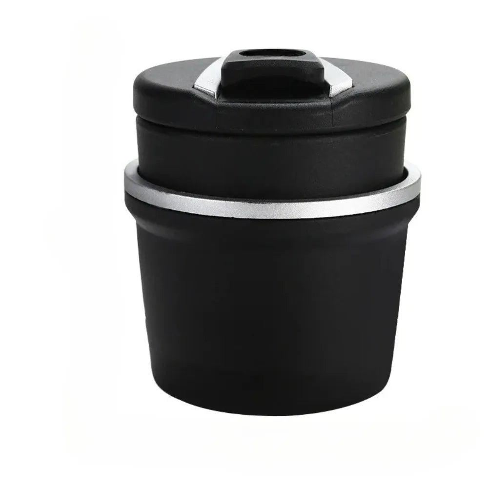 Car cigarette ash cylinder with built in LED light for smoke ash collection ideal for driver passenger use