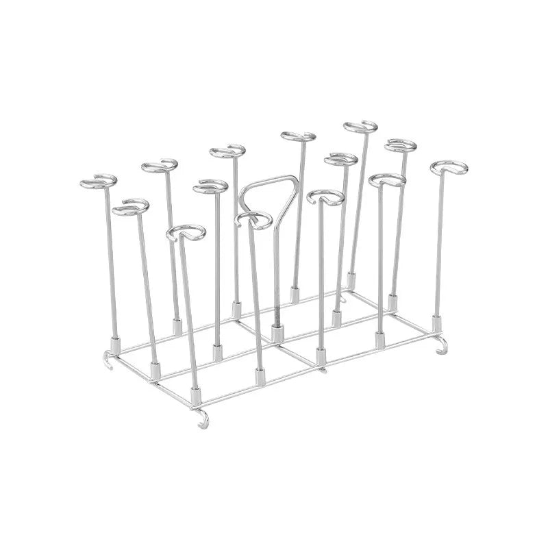 Stainless Steel Vertical 14 Skewer Rack For Air Fryer Oven Hanging Barbecue Stand Roast Meat String Holder Grilling Accessory