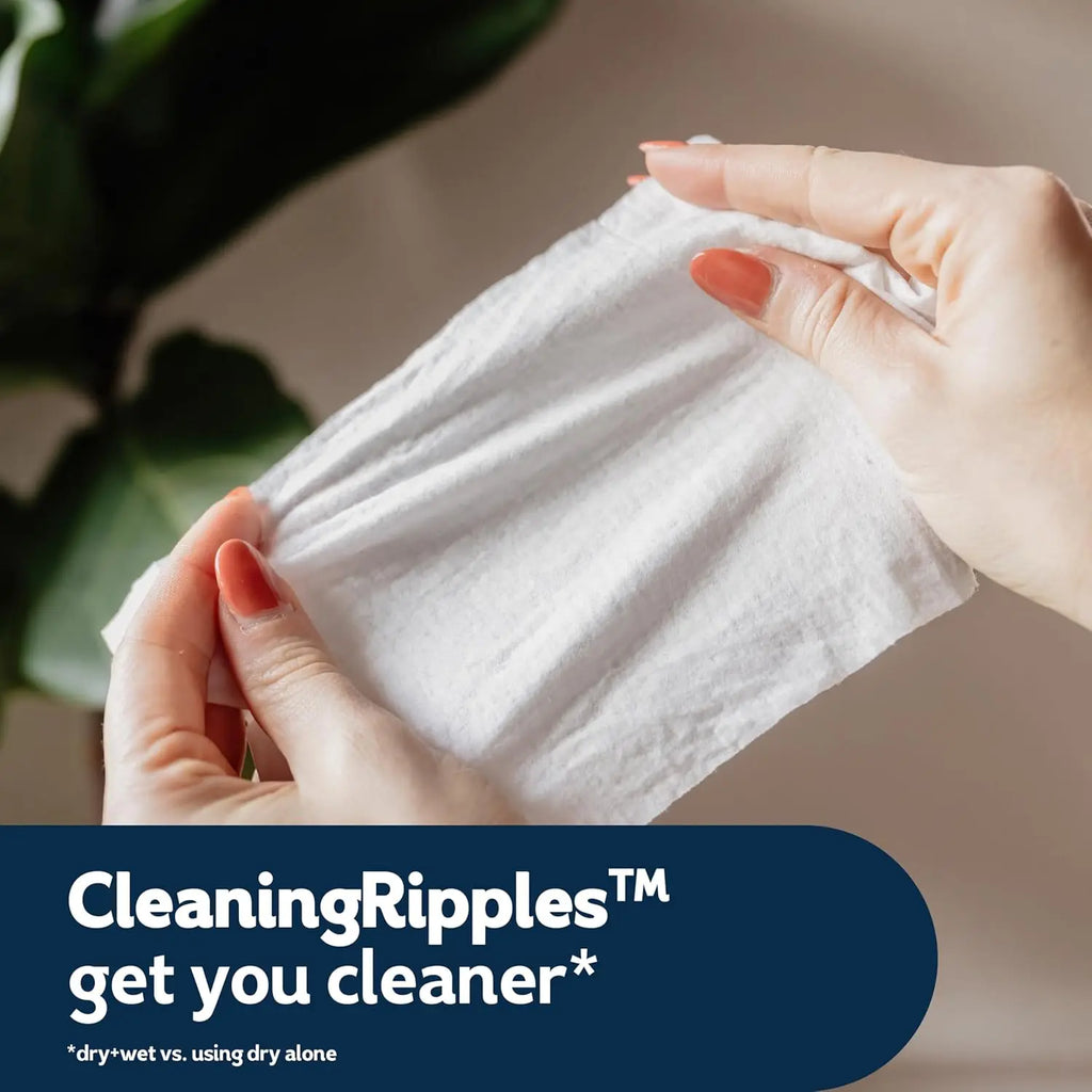 Flushable Wet Wipes for Adults, 336 Count (42 per Pack, 8 Packs), Gentle & Effective Clean