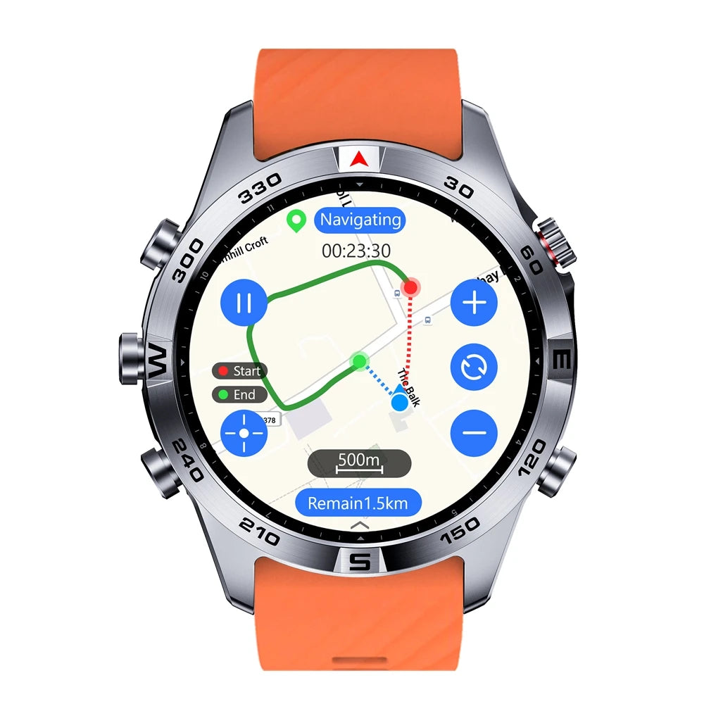 SUNROAD GPS Sports Watch Outdoor Glonass Map Navigation Tracker Altimeter Compass Heart Rate Monitor 50M Waterproof Wristwatch